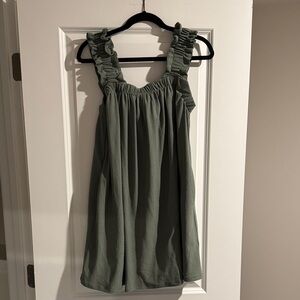 Vestique Olive Textured Dress